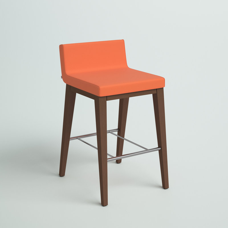 Harlowe Upholstered Counter Stool, Orange, Bar Stool (29" Seat Height)