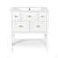 Ensemble de meuble-lavabo simple 30 po avec 5 tiroirs, ensemble de meuble-lavabo autoportant avec cadre en bois massif 30 po-117193329