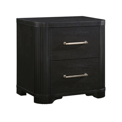 Table de chevet de conception moderne 1pc avec table de chevet 2 tiroirs