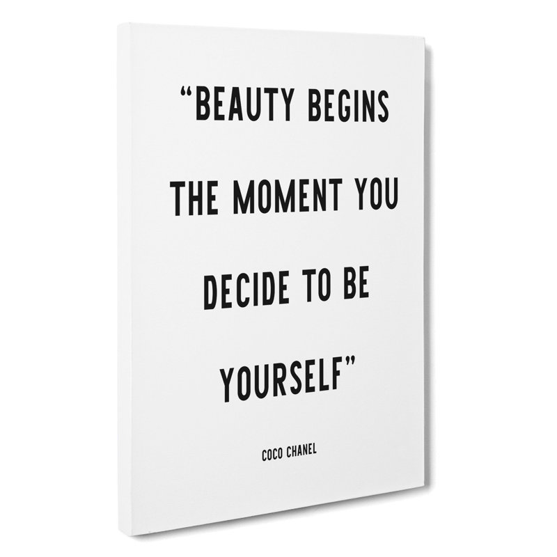 Beauty Begins - Wrapped Canvas, 76cm H x 50cm W x 3cm D