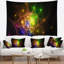 Tapisserie cercles d’espace en fractales jaune abstrait-28494733