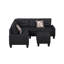 Canapé modulaire 6 pièces, noir-777220409