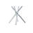 Modern Electroplated Metal Leg Bar Table With Tempered Glass Top, Sturdy Cross-Leg Pub Table For Home Bar, Kitchen Island, Living Room-756833899