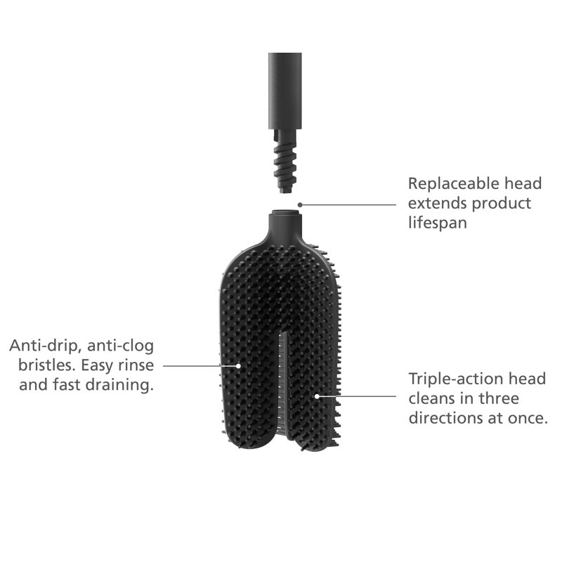 Flex™ 360 Advanced Toilet Brush, Black