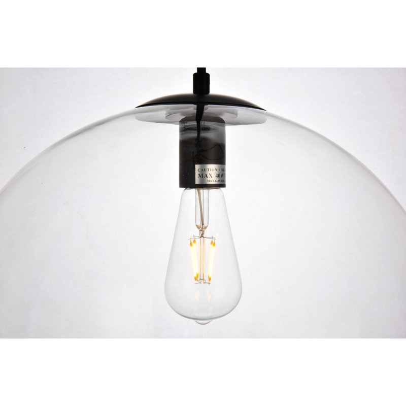 Rincon 1 - Light Black Single Pendant, 76" H x 15.7" W x 15.7" D