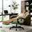 Adjustable Reclining Ergonomic Faux Leather Swiveling PC & Racing Game Chair(Set Of 2)-1317147758