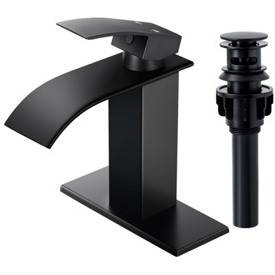 Freestanding Single-handle Bathroom Faucet with Drain Assembly
