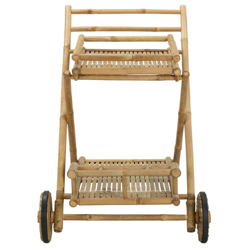 Brayden Studio Bar Cart with Solid Wood Outer Material