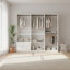 Système de garde-robe autoportant en bois blanc