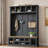 Modern Hall Tree With Seating Bench, 13 Compartments And Coat Rack-2068694459