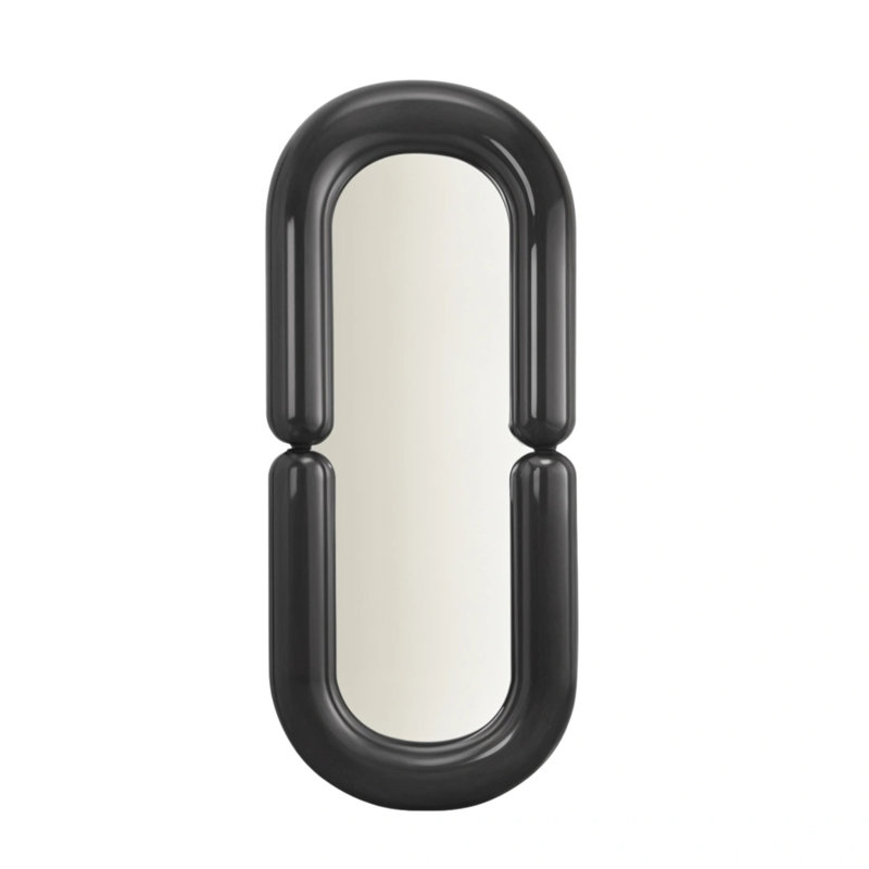 Miroir moustache, Noir