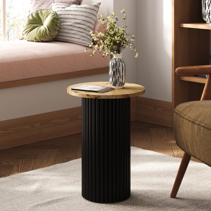 Terrayne End Table, Burl