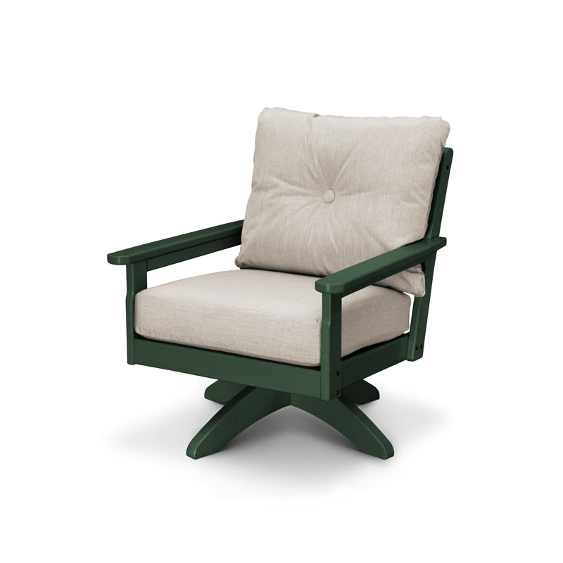Chaise pivotante à assise profonde Lakeside Vineyard, Vert, Cast cendré
