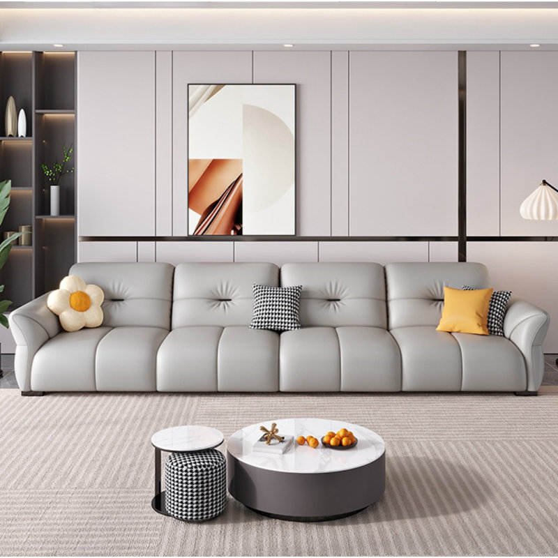 Minimalist Casual Sofa, 32.6”H x 122.04”W x 36.6”D