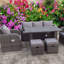 7 - Person Wicker Patio Dining Set with Rectangular Table