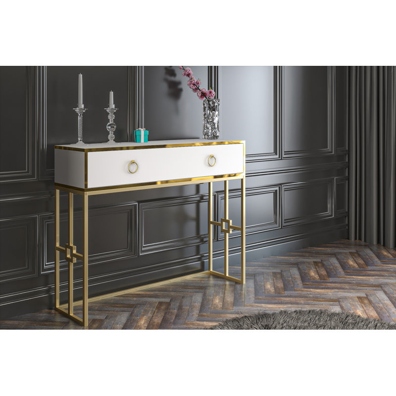 Aimilia 120 cm W Console Table, White