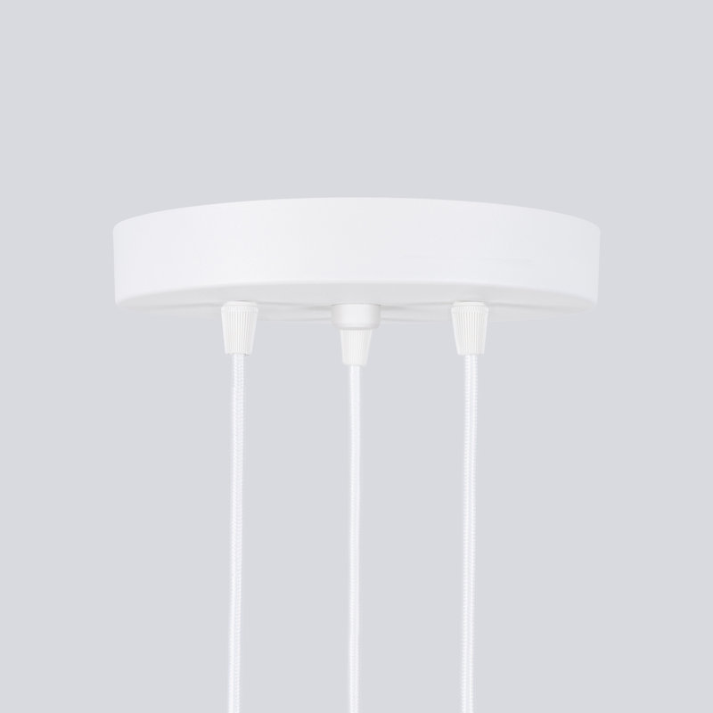 Bonina 3 - Light Brushed Nickel Pendant, White