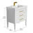 Wonderlin 30'' Single Bathroom Vanity with White Ceramic Top – Soft Close Drawers & Freestanding Design-1590501911