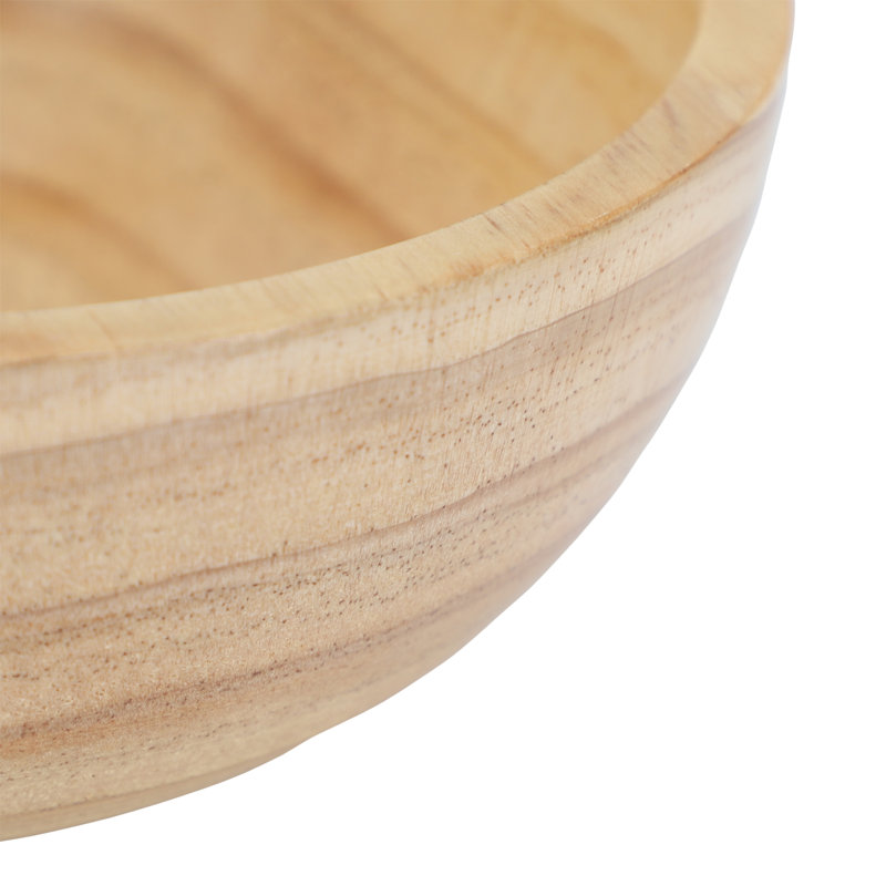 Ensemble de bols en bois de pin 6 pièces 7 pouces brun clair