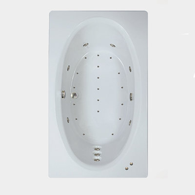 71.63"" L X 41.75"" W Drop In Combination Acrylic Bathtub -  WaterTech, C7242GW White