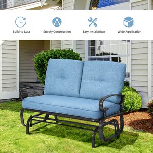 Lark Manor Adalet Metal Outdoor Glider & Reviews | Wayfair