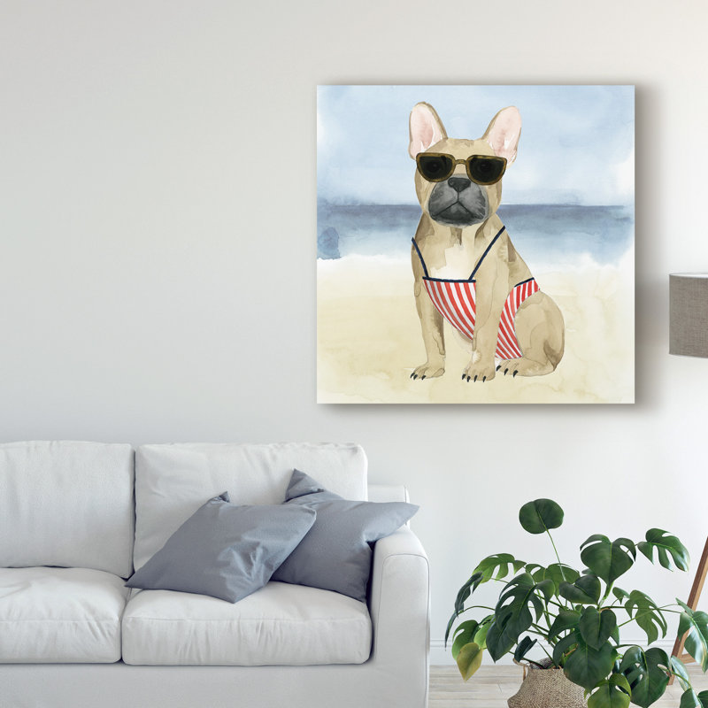 « hot dog i », peinture sur toile tendue, H 14 po x l 14 po x P 2 po