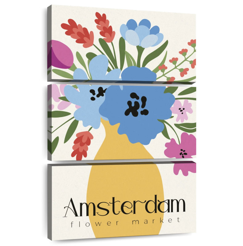 Affiche du marché aux fleurs Harnek Amsterdam Bouquet, H 38 po x l 24 po