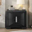 Tables de chevet modernes avec rangement, bois aggloméré noir, idéales pour la chambre à coucher et le salon