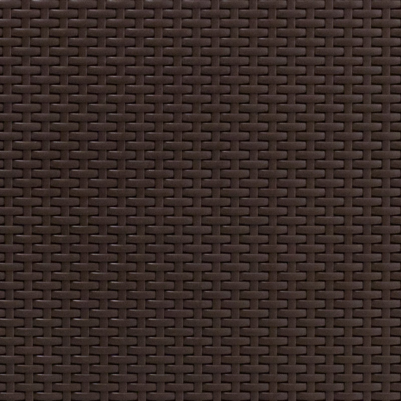 Chaise en imitation rotin avec coussin toutes saisons Alderman, Brun chocolat / beige