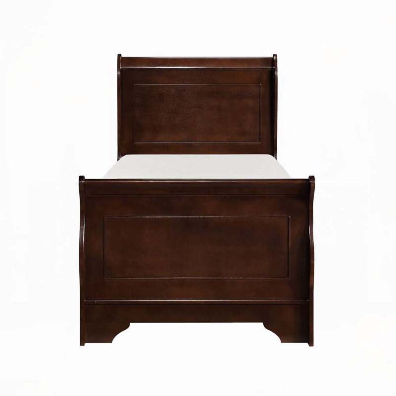 Lit plateforme en bois, Lit simple