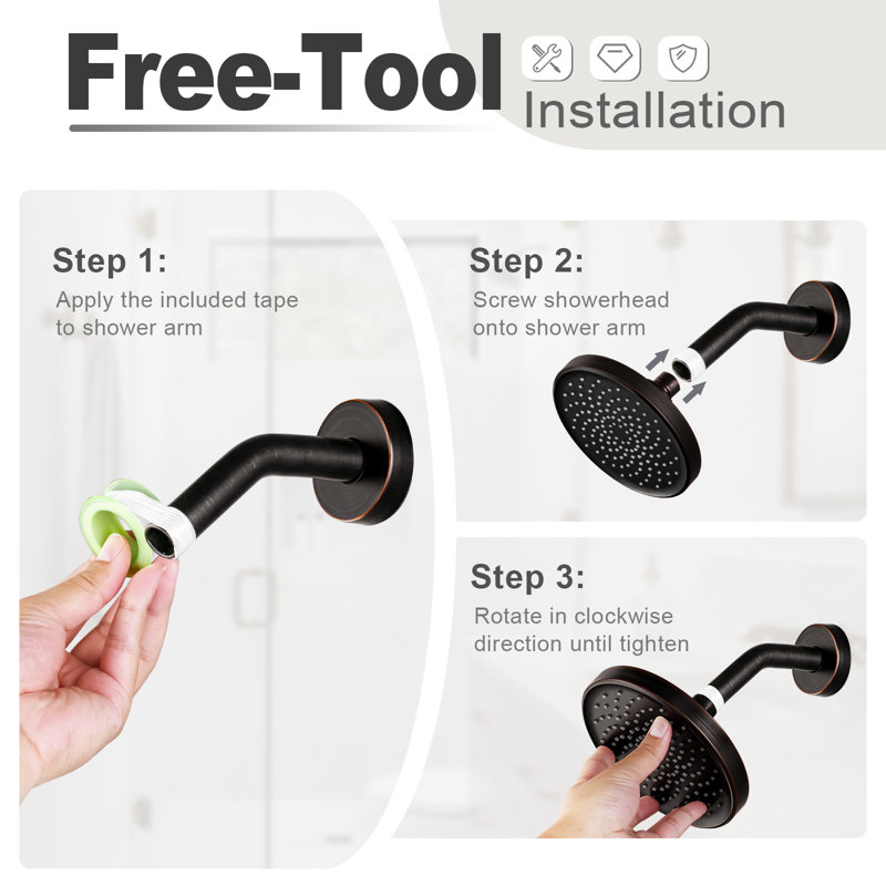 Flood Adjustable Shower Head 1.8 GPM GPM, Oil Rubbed Bronze