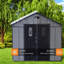Spacious Storage Sheds, 8x6 Resin Steel Modern Backyard Organizer-137139398