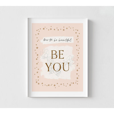«Be you sign», art mural encadré, impression de signe positif, impression «Good Omen», signe de santé mentale, impression d'affiche «Empowering», art mural encadré