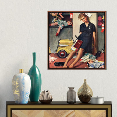 «Santa's Helper», reproduction d'art sur toile encadrée