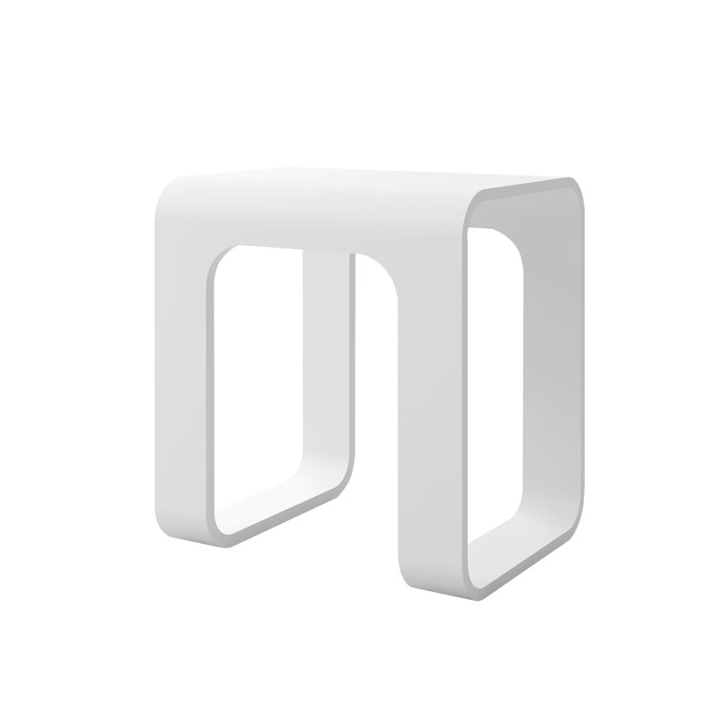 Tabouret de douche Leia blanc mat