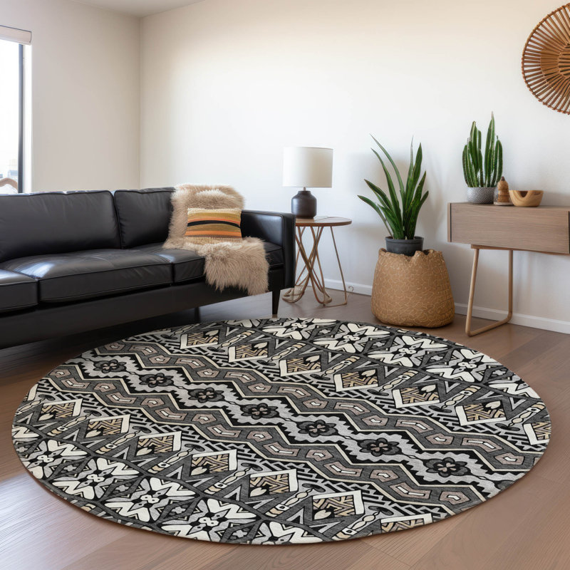 Tapis intérieur / extérieur Maliana, Rond 8 pi