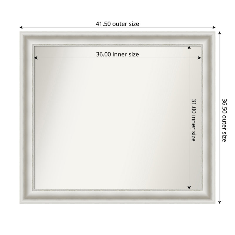 Miroir mural Tadeja, 36,5 po x 41,5 po, Rectangle