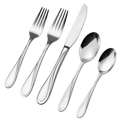 30-Piece Silverware Set Stainless Steel Cutlery Flatware Utensil Kitchen for 6