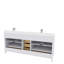 Meuble-lavabo double autoportant 72 po avec plateau en quartz blanc Rooh-92872003