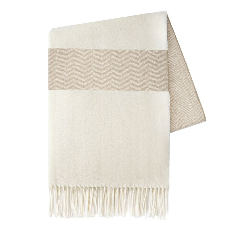Jeté en mélange de coton Sydney, Dune