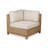 Savannah 5 Seat L-shape Sectional, Natural W/ Wheat Cushions