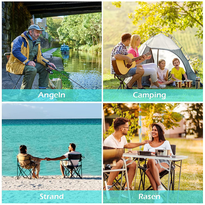 Hundo Folding Camping Chair, Turquoise