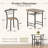 2-Person Dining Set with Storage Shelf, Space-Saving Design-1813220871