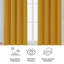 My Home Store Ultra-Soft Blackout Curtains Enguerran with Eyelets and Tie Backs-1378139790-1378139780