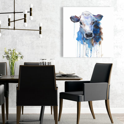 « jersey cow », reproduction de peinture à l’huile sur toile tendue