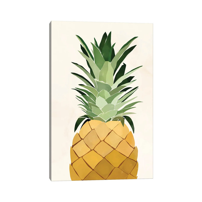 Pineapple Single par Bria Nicole - impression d'art graphique, Pas de tapis, H 40 po x l 26 po x P 1,5 po, Toile tendue