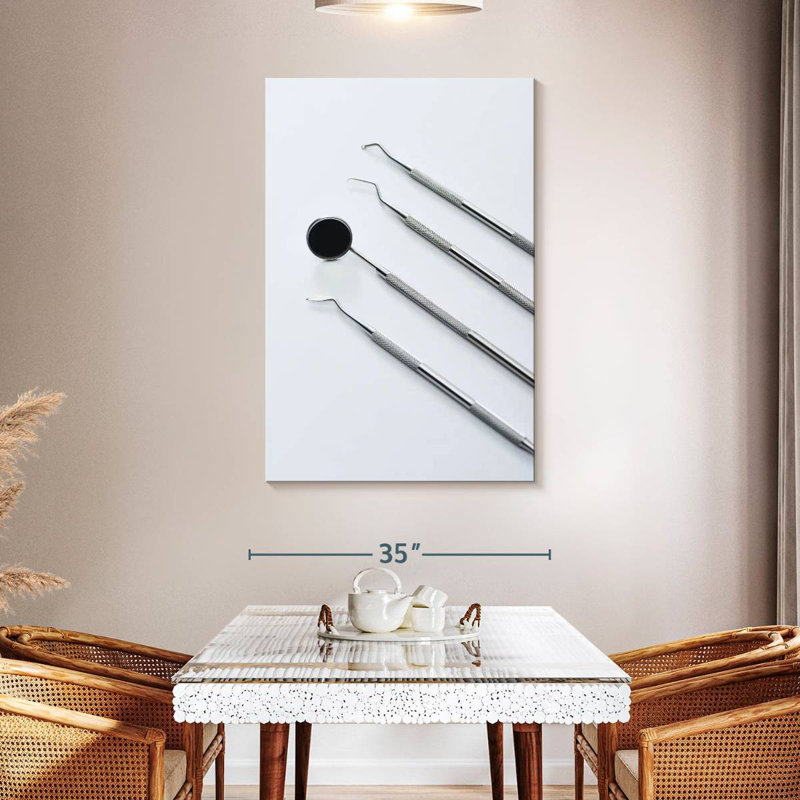 Four Dental Tools, 48" H x 32" W