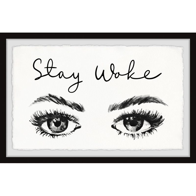 Stay Woke by Marmont Hill - Single Picture Frame Painting, 61cm H x 91cm W x 3.81cm D