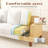 87-inch Corduroy Sofa with 3 Seats, No Tool Assembly,Solid Wood Frame and Solid Wood Legs-White-75174156