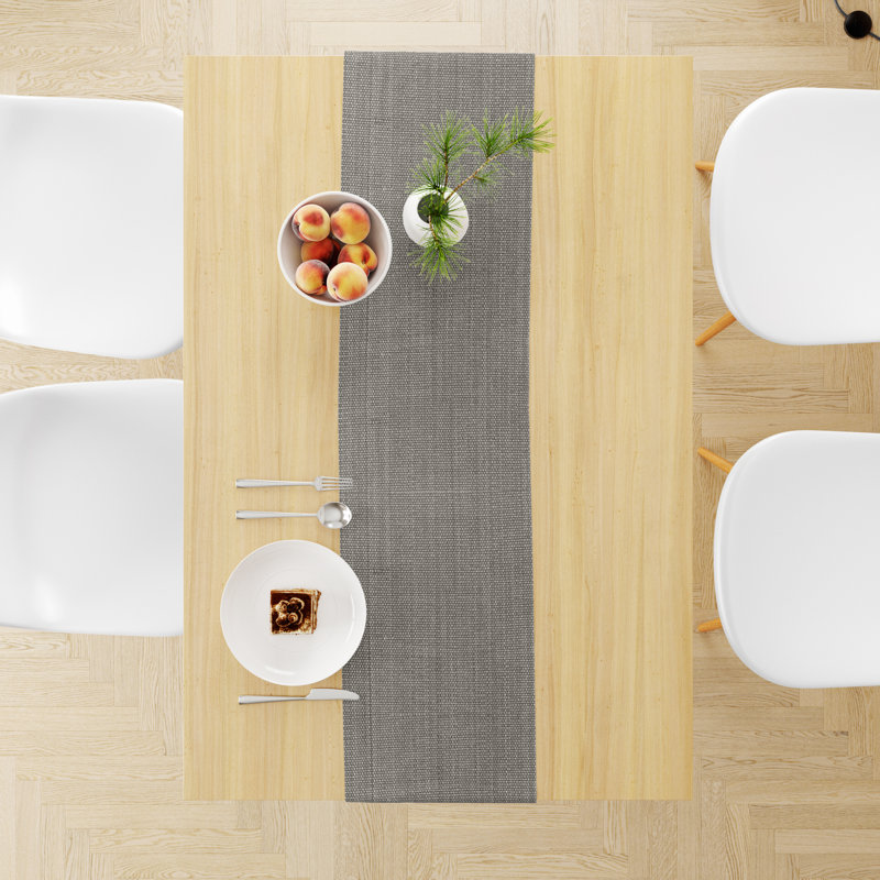 Aaronjacob Cotton Rectangle Table Runnner, Smoke
